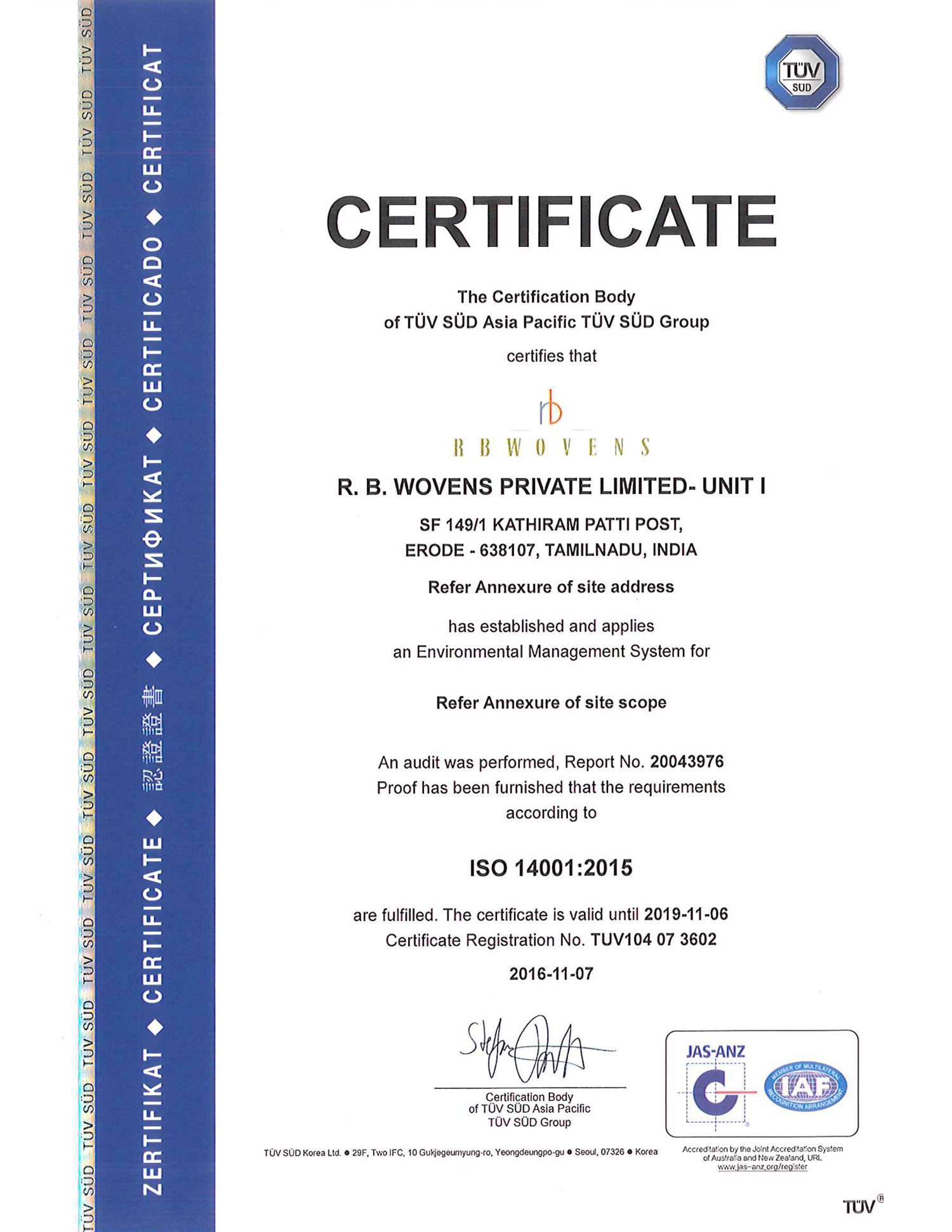 ISO 14001 Environmental Management